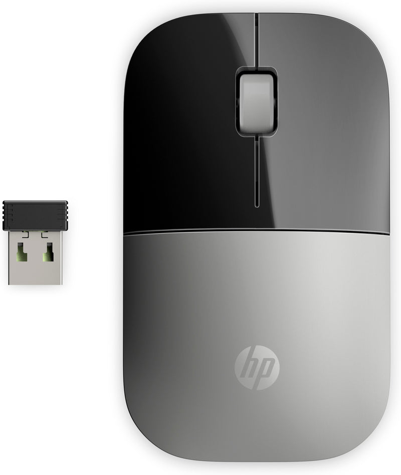 HP Z3700 Silver Wireless Mouse mus Kontor Ambidextrous RF trådløst Optisk 1200 dpi