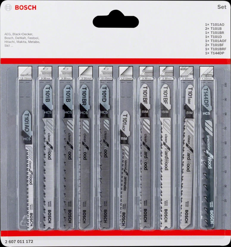 Bosch 2 607 011 172 stiksav, rullesav & sabelsavklinge Stiksavklinger 10 stk
