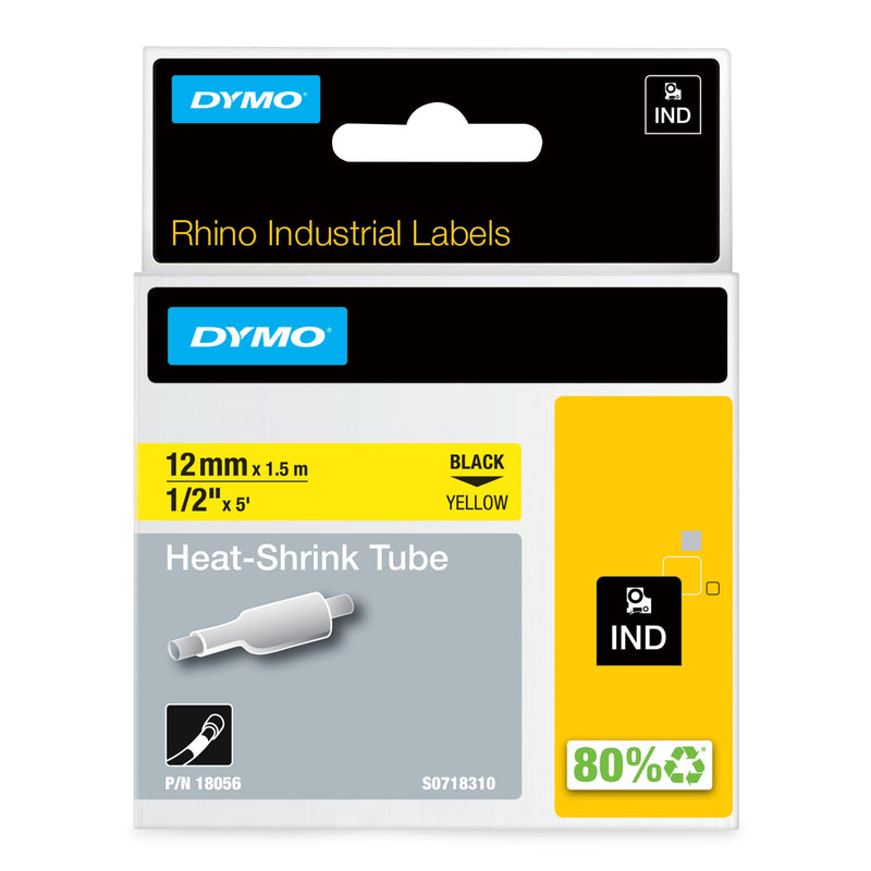 DYMO 18056 etiketbånd Sort på gul