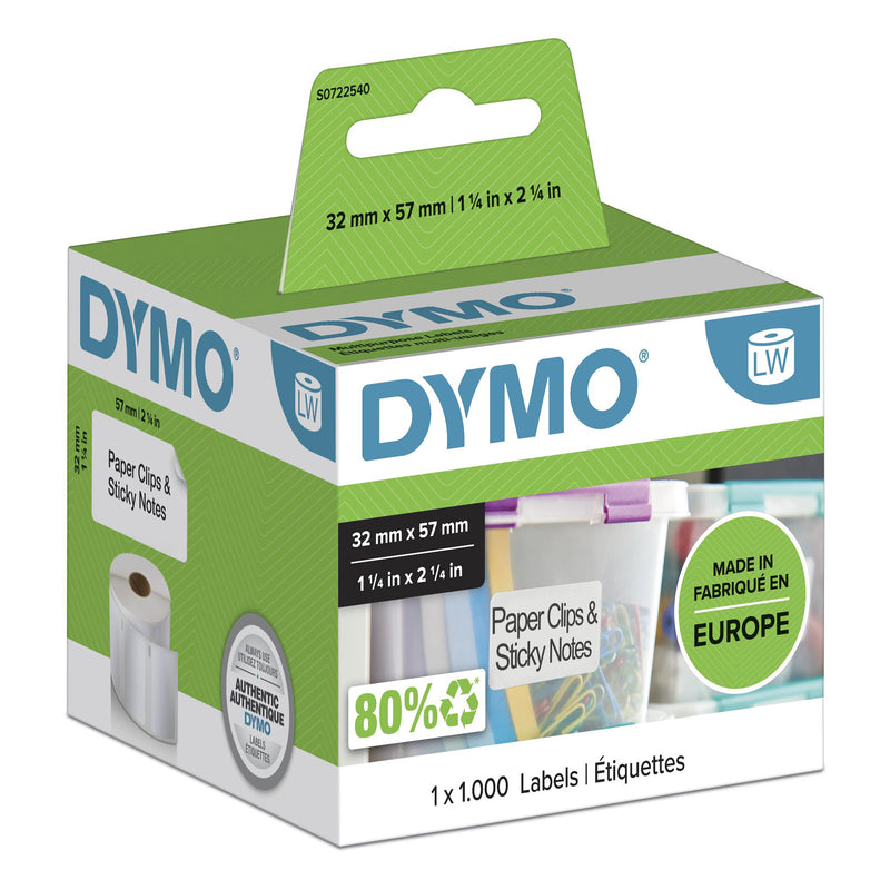 DYMO LW - Multi-Purpose Labels - 32 x 57 mm - S0722540 Hvid Selvklæbende printeretiket