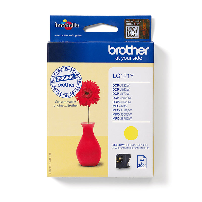 Brother LC-121Y blækpatron 1 stk Original Gul