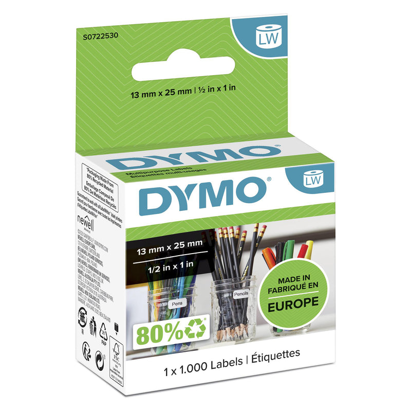 DYMO LW - Multi-Purpose Labels - 13 x 25 mm - S0722530 Hvid Selvklæbende printeretiket