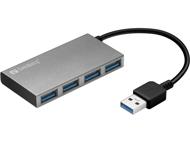 Sandberg 133-88 interface hub USB 3.2 Gen 1 (3.1 Gen 1) Type-A 5000 Mbit/s Hvid