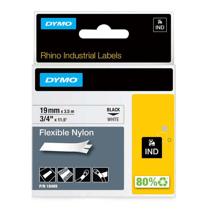 DYMO 18489 etiketbånd Sort på hvid