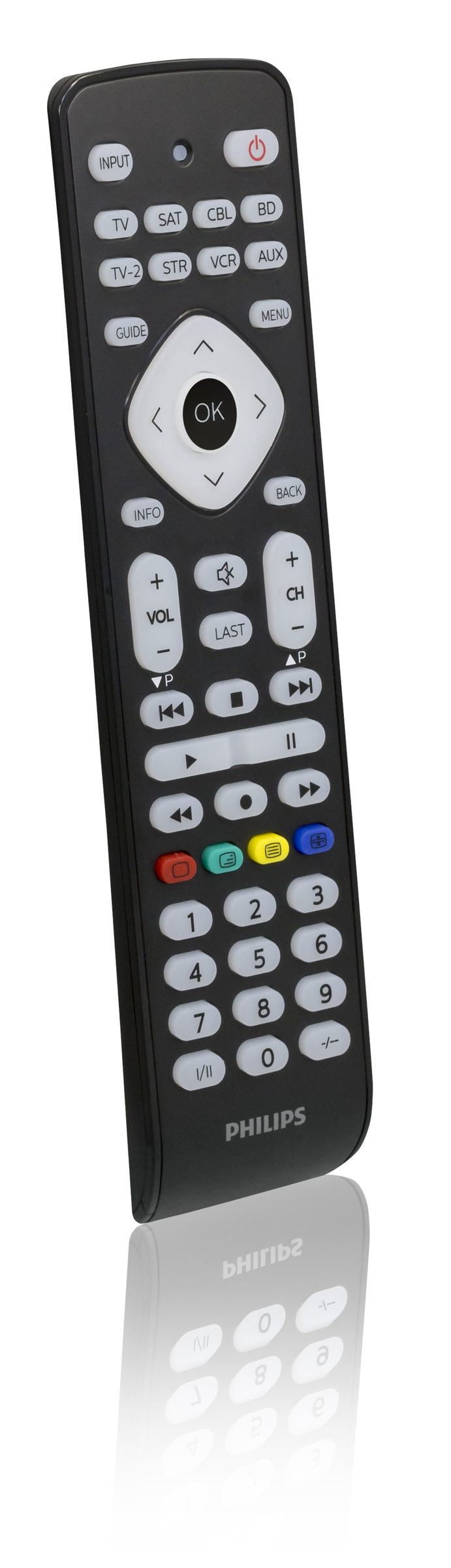 Philips Perfect replacement SRP2018/10 fjernbetjening IR trådløs DVD/Blu-ray, DVR, SAT, TV, VCR Tryk på knapper