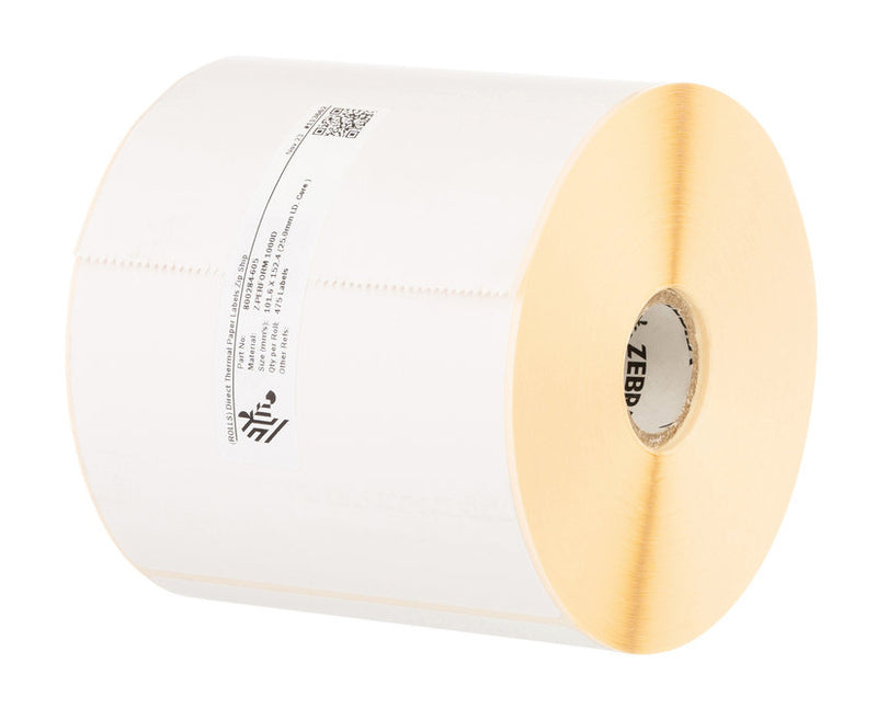 Zebra Z-Perform 1000D Hvid Permanent Adhesive
