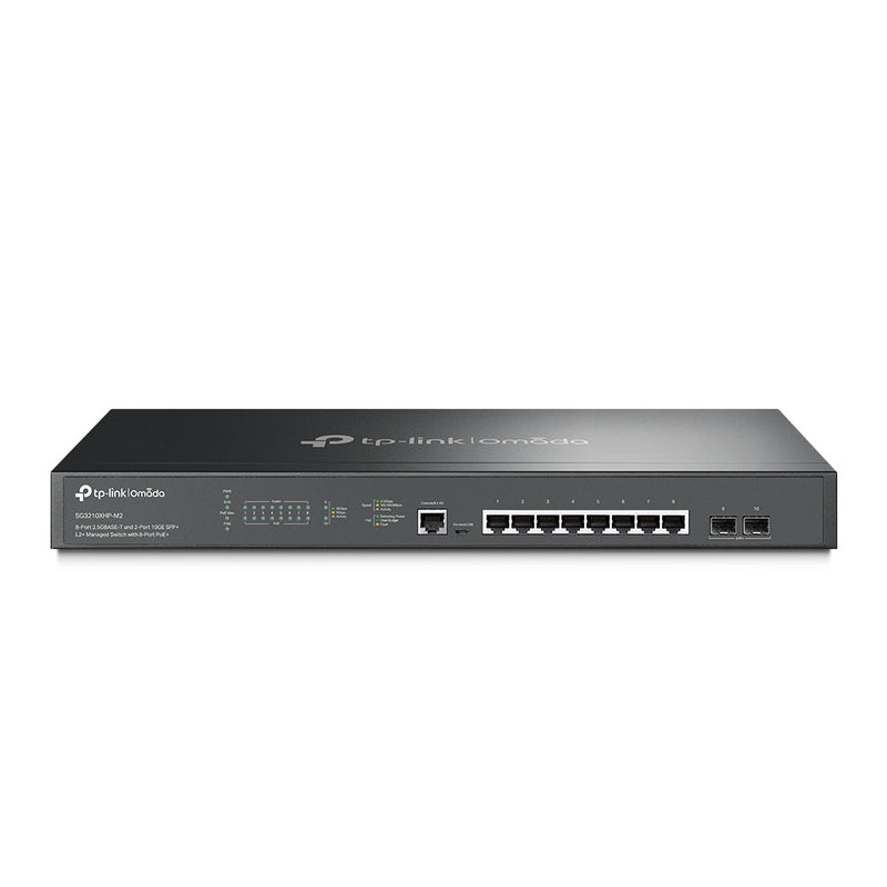 TP-Link Omada SG3210XHP-M2 netværksswitch Administreret L2+ 2.5G Ethernet (100/1000/2500) Strøm over Ethernet (PoE) 1U Sort