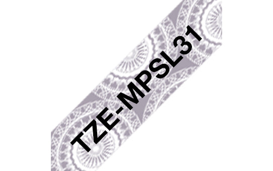 Brother TZE-MPSL31 etiketbånd Sort på sølv