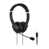 Kensington K97457WW hovedtelefoner/headset Ledningsført Opkald/musik USB Type-C Sort