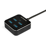 StarTech.com HB31C4AB interface hub USB 3.2 Gen 2 (3.1 Gen 2) Type-C 10000 Mbit/s Sort