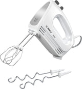 Bosch MFQ24200 røremaskine og mikser Håndmixer 400 W Børstet stål, Hvid