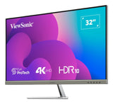 Viewsonic VX3276-4K-MHD-2 computerskærm 81,3 cm (32") 3840 x 2160 pixel 4K Ultra HD LCD Sort, Sølv