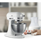 KitchenAid 5K45SSEWH Bordmixer 275 W Metallic, Hvid