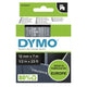 DYMO D1 Standard - White on Transparent - 12mm etiketbånd Hvid på transparent
