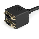 StarTech.com DVISPL1DD DVI kabel 0,3 m DVI-D 2 x DVI-D Sort