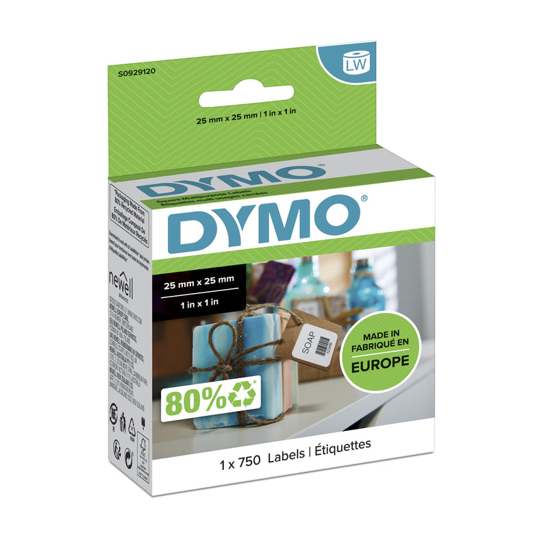 DYMO LW - Multi-Purpose Labels - 25 x 25 mm - S0929120 Hvid Selvklæbende printeretiket