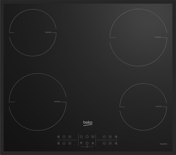 Beko HII64205MTB kogeplade Sort Indbygget 58 cm Zone induktionskogeplade 4 zone(s)
