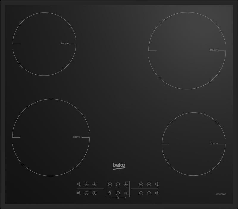 Beko HII64205MTB kogeplade Sort Indbygget 58 cm Zone induktionskogeplade 4 zone(s)