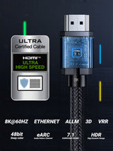 Ugreen 806020 HDMI-kabel 3 m HDMI Type A (Standard) Sort