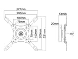 Multibrackets 3497 tv-beslag 81,3 cm (32") Sort
