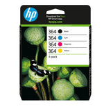 HP 364 4-pack Black/Cyan/Magenta/Yellow Original Ink Cartridges blækpatron 4 stk Standard udbytte Sort, Blå, Magenta, Gul