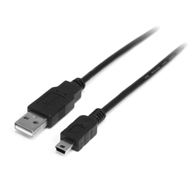 StarTech.com 2m, USB 2.0 A/Mini USB B, M/M USB-kabel USB A Mini-USB B Sort