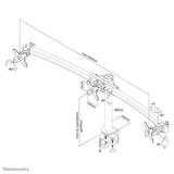 Neomounts FPMA-D700D3 skærmbeslag og -stativer 68,6 cm (27") Skrivebord Sort