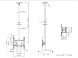 Multibrackets 2494 skærmbeslag til skiltning 139,7 cm (55") Hvid