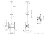 Multibrackets 2500 skærmbeslag til skiltning 139,7 cm (55") Hvid
