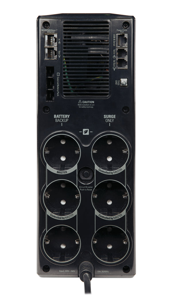 APC Back-UPS Pro UPS-enhed Interaktivt indgangsstik 1,5 kVA 865 W 6 AC stikkontakt(er)