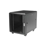 StarTech.com RK1236BKF stativ 12U Fritstående reol Sort
