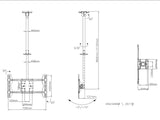 Multibrackets 5484 skærmbeslag til skiltning 160 cm (63") Sort