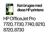 HP 953 4-Pack CMYK(4) Original Ink Cartridge Combo blækpatron Standard udbytte Sort, Blå, Magenta, Gul