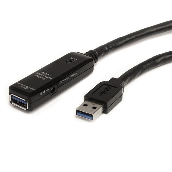 StarTech.com USB3AAEXT3M USB-kabel USB 3.2 Gen 1 (3.1 Gen 1) 3 m USB A Sort