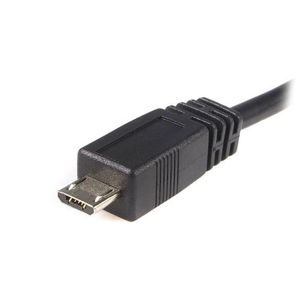 StarTech.com 0.5m USB A/microB USB-kabel USB 2.0 0,5 m Micro-USB B Sort