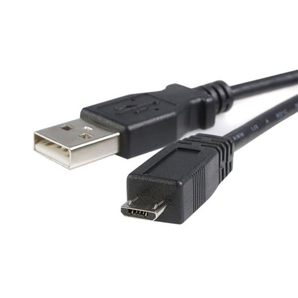 StarTech.com 0.5m USB A/microB USB-kabel USB 2.0 0,5 m Micro-USB B Sort