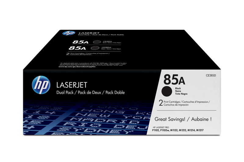 HP 85A 2-pack Black Original LaserJet Toner Cartridges tonerpatron 2 stk