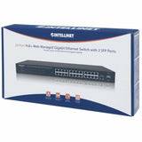 Intellinet 560559 netværksswitch Administreret Gigabit Ethernet (10/100/1000) Strøm over Ethernet (PoE) Sort