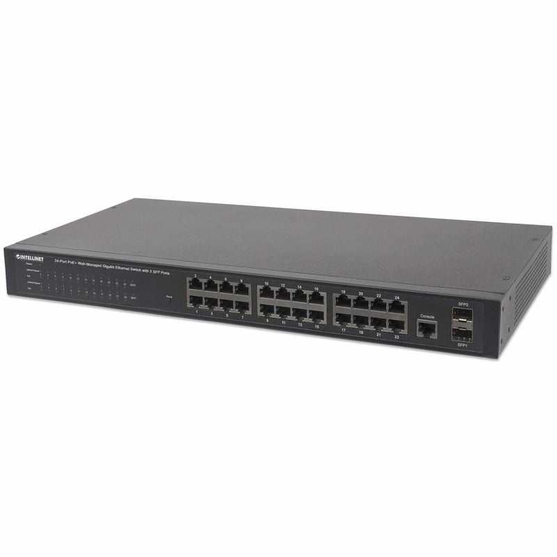Intellinet 560559 netværksswitch Administreret Gigabit Ethernet (10/100/1000) Strøm over Ethernet (PoE) Sort