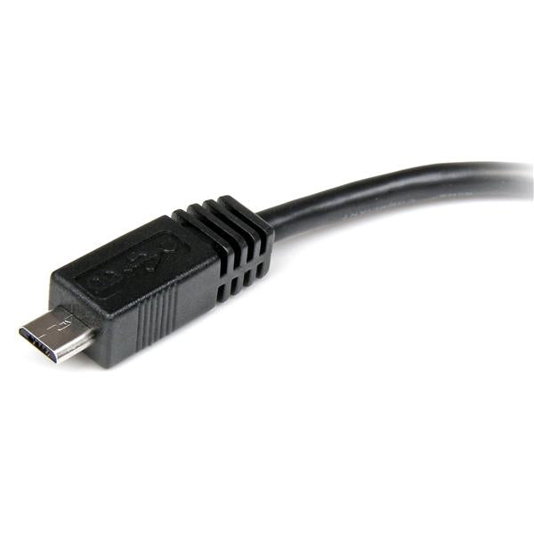 StarTech.com UUSBMUSBMF6 USB-kabel 0,15 m Mini-USB B Micro-USB A Sort