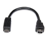 StarTech.com UUSBMUSBMF6 USB-kabel 0,15 m Mini-USB B Micro-USB A Sort