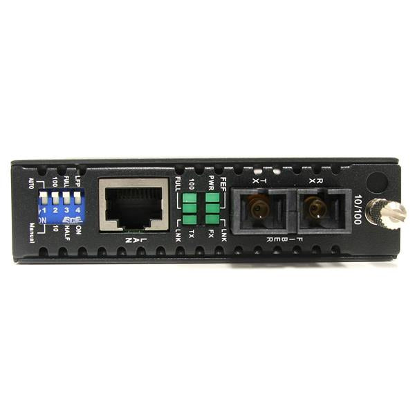 StarTech.com ET90110SM302 netværksomformer til medie 200 Mbit/s 1310 nm Enkeltilstand Sort