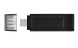 Kingston Technology DataTraveler 70 USB-nøgle USB Type-C 3.2 Gen 1 (3.1 Gen 1) Sort