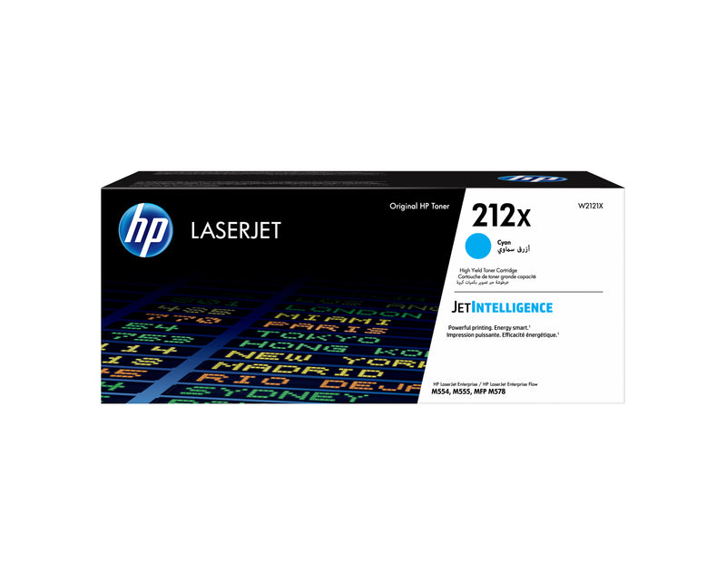 HP 212X High Yield Cyan Original LaserJet Toner Cartridge tonerpatron 1 stk Blå