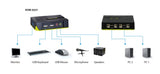 LevelOne KVM-0221 KVM Switch Sort, Grøn