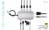 i-tec Metal C31NANODOCKVGAPD dockingstation Ledningsført USB 3.2 Gen 1 (3.1 Gen 1) Type-C Sølv
