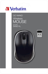 Verbatim Go Nano mus Kontor Ambidextrous RF trådløst 1600 dpi