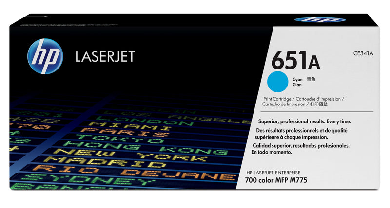 HP 651A Cyan Original LaserJet Toner Cartridge tonerpatron 1 stk Blå