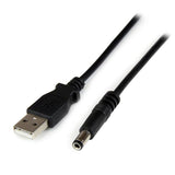 StarTech.com USB2TYPEN1M el-ledning Sort 1 m USB A Barrel type N