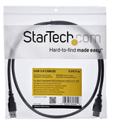 StarTech.com USB3SEXT1MBK USB-kabel USB 3.2 Gen 1 (3.1 Gen 1) 1 m USB A Sort